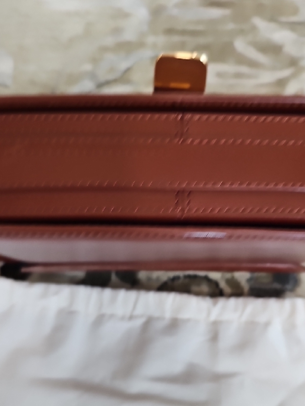 A.P.C. Chestnut Brown Leather Crossbody with Gold Hardware - Picture 6 of 10